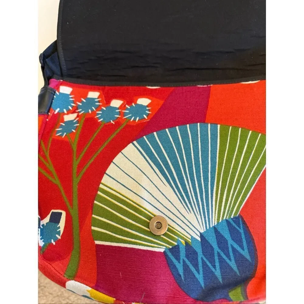 IDeal of Sweden Red/Orange Canvas Tote/Messenger Bag Adjustable Strap Large